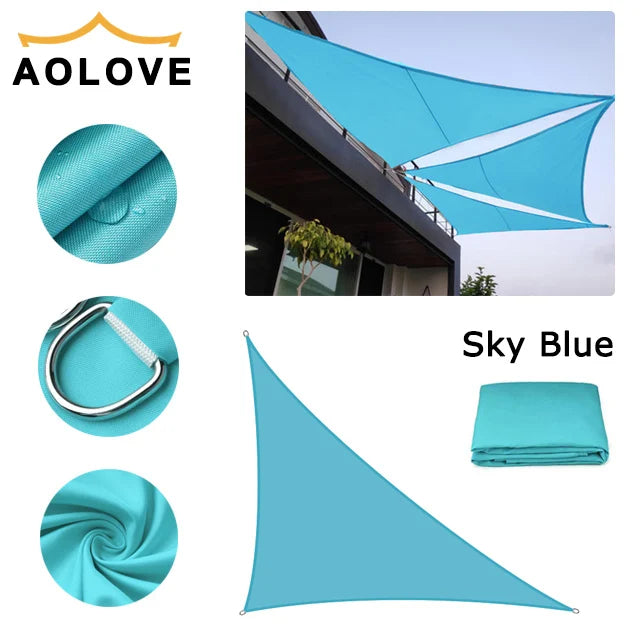 Waterproof Sun Shelter Triangle Sunshade Protection Outdoor Cover Garden Patio Pool Shade Sail Awning Camping Sun Shade 420D