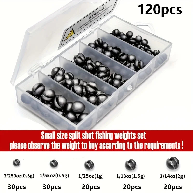 TAKBAS Split Shot Sinker Kit (60/120 Pack)