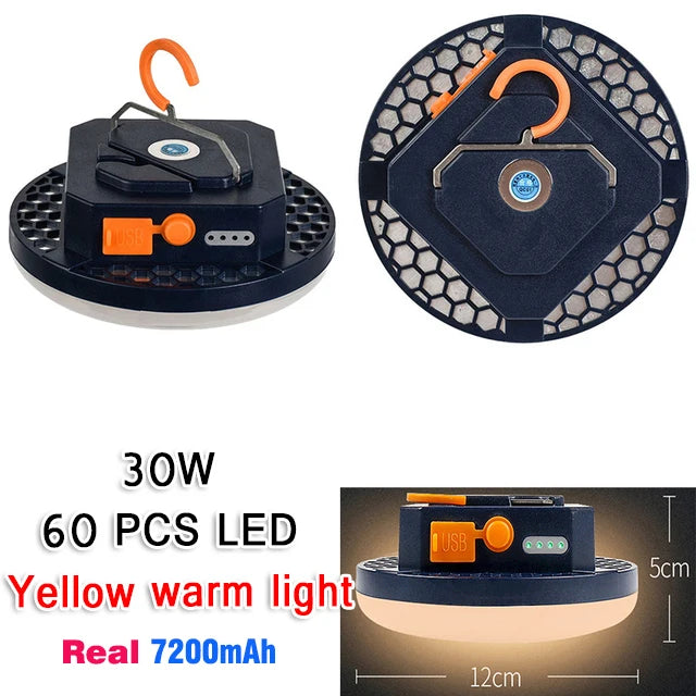13500maH 60W Rechargeable LED Camping Lantern with Magnet Strong Light Portable Flashlights Tent Lights Work Repair Lighting