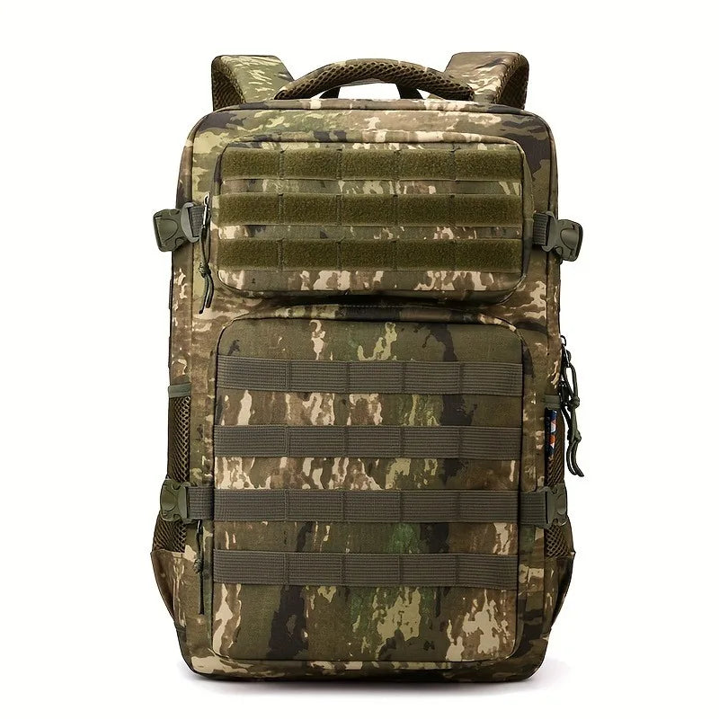 1 Pc Men's Camouflage Backpack, Hiking And Camping Backpack, LargeCapacity Multi-layer Outdoor Sports Backpack