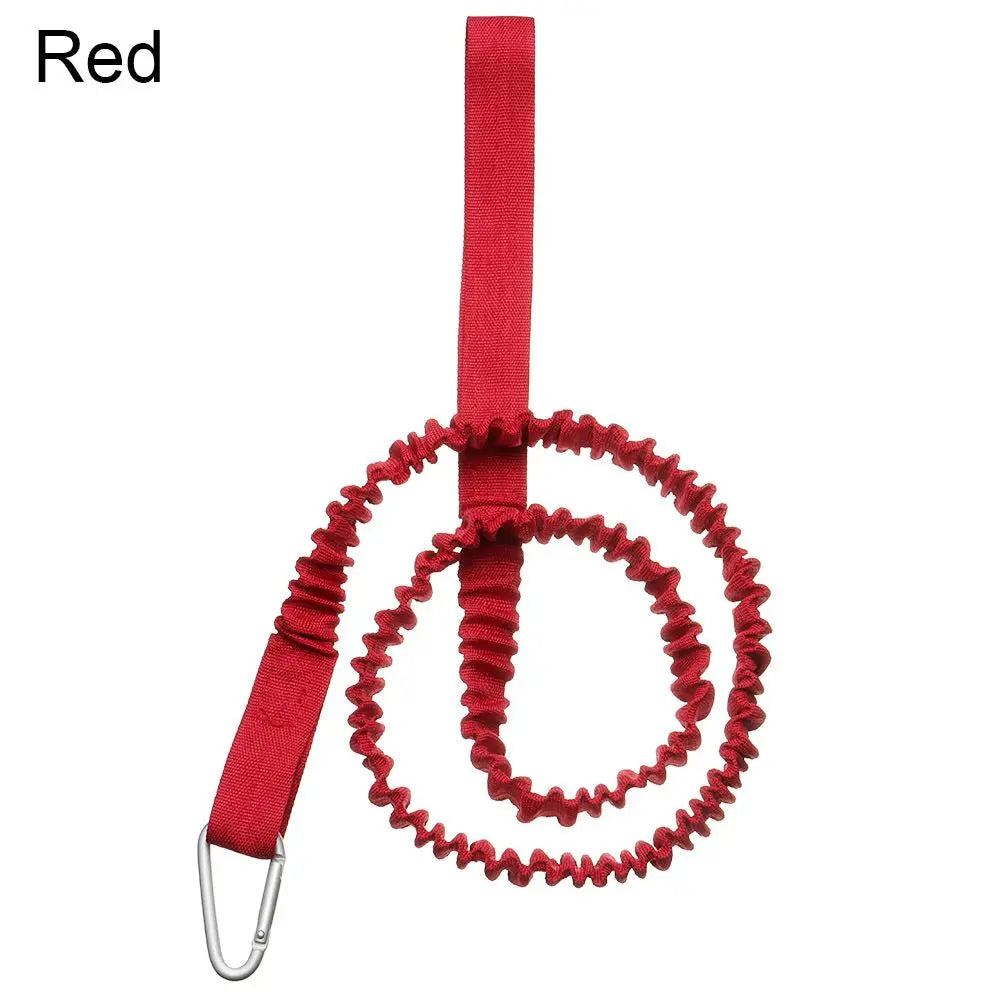 Adjustable Elastic Kayak & Canoe Paddle Leash – Fishing Rod Safety Rope with Carabiner for Rowing & Boat Accessories