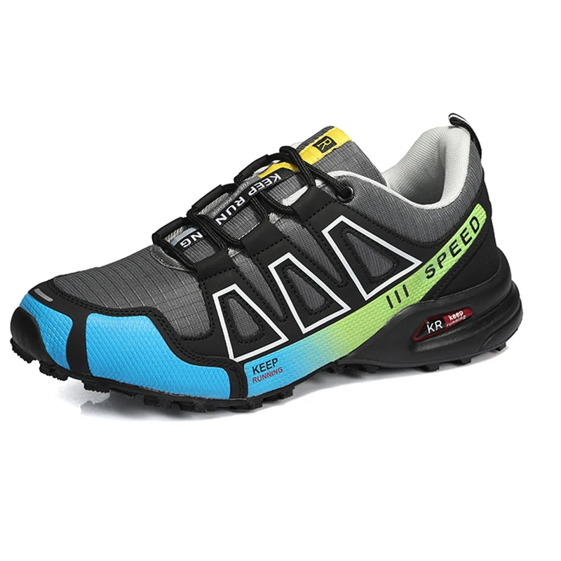Men’s All-Terrain Hiking Shoes – Breathable Mesh Outdoor Sports Sneakers (Non-Slip, Wear-Resistant, Cycling & Trekking)