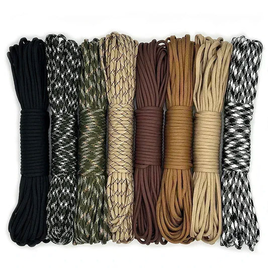 550 Paracord Outdoor Camping 5 15 30 M Dia.4mm For Survival Lanyard Parachute Rope Hiking Tent Accessories 7 Cores Cord 4 Size