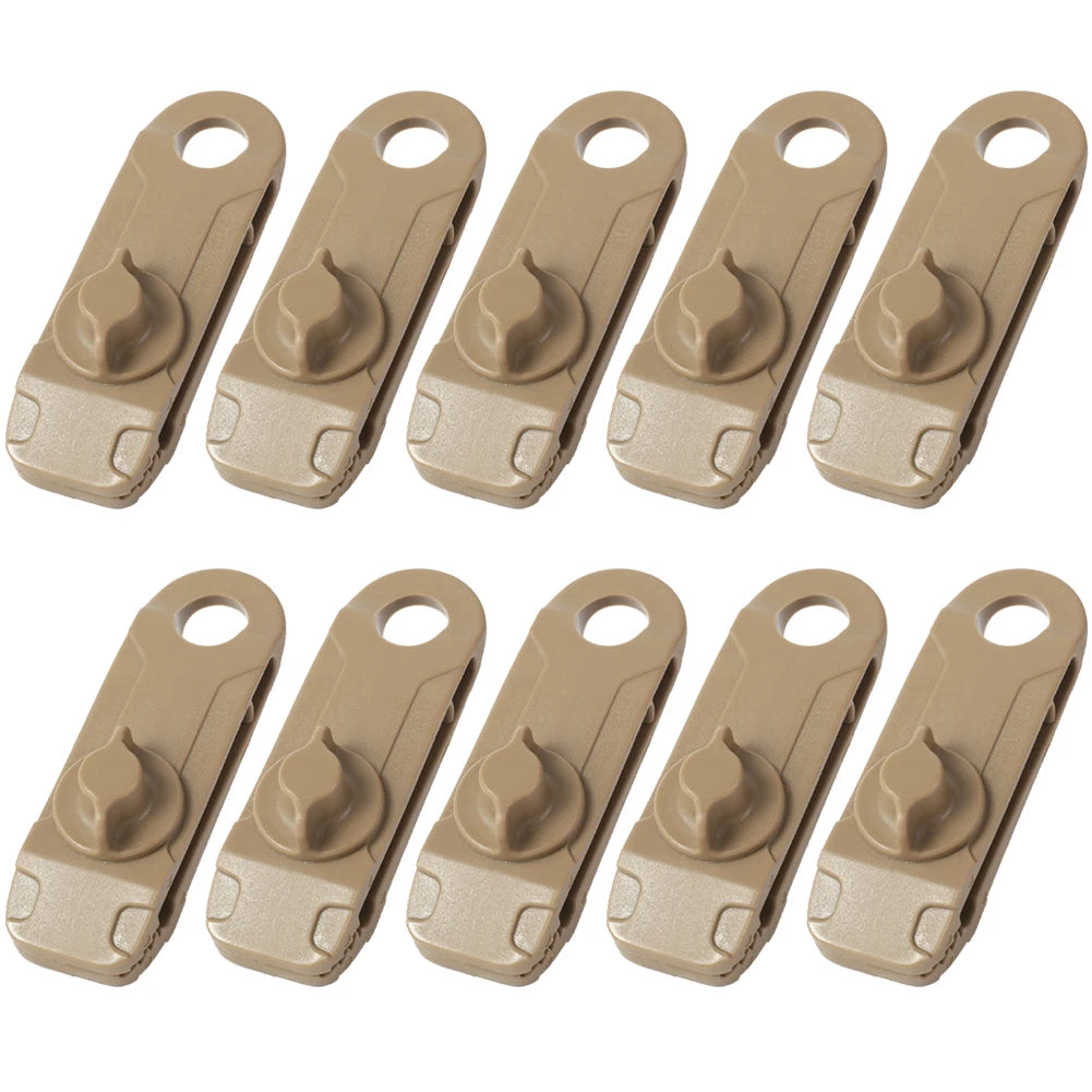 10/1PCS Tent Clip Tarpaulin Clamp Outdoor Camping Tarpaulin Holder Clip Wind Rope Clamps Awning Beach Hiking Camping Accessories