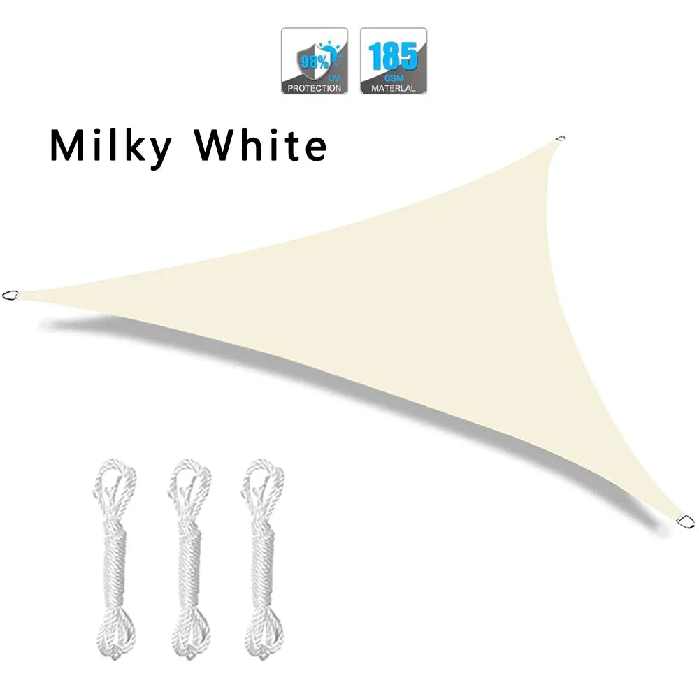 Outdoor sunshade sail triangular canopy sun protection garden canopy anti-ultraviolet outdoor sunshade and rain protection