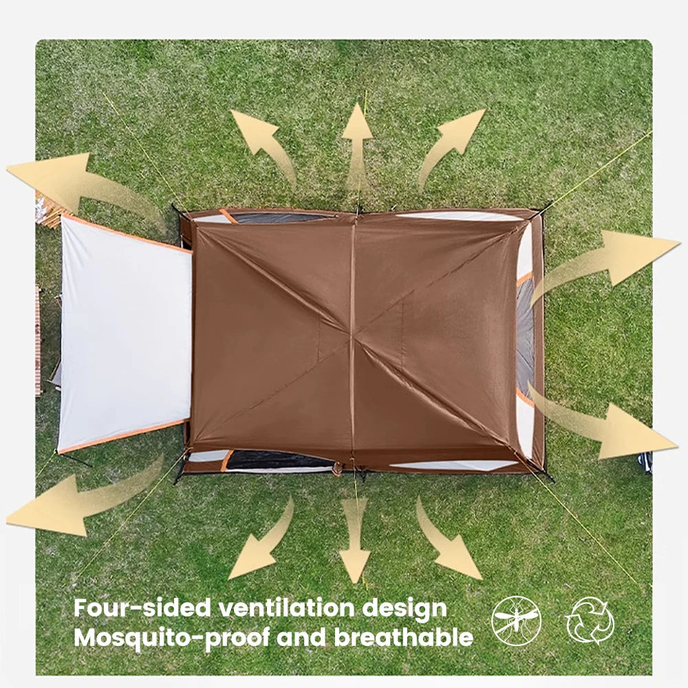 2025 Upgraded 4 Season Camping Tent 3-12 Person Waterproof Windproof Double Layer 2 Room Family Outdoor Backpacking Equipment