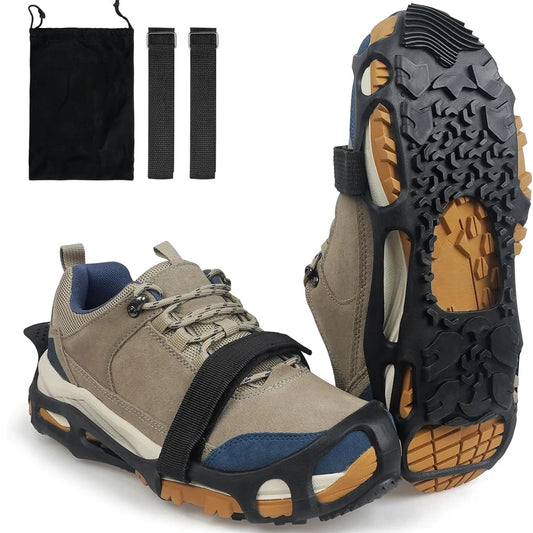 Spikeless Ice Cleats Anti-Slip Shoe Traction Grips Crampons Traction Aids Slick Wet Slippery Surface Indoor Outdoor Overshoes