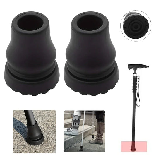 2Pcs 16/20/22mm Antiskid Walking Stick Trekking Pole Tip Protector Rubber Crutch Cane Bottom Pads Climbing Stick Camping Hiking