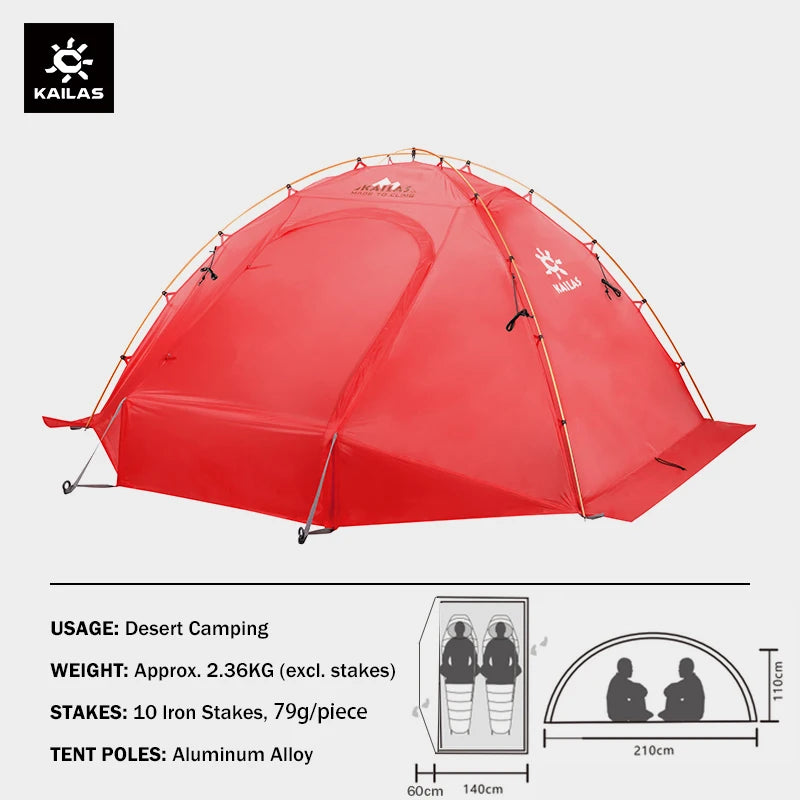 KAILAS GOBI II Professional Hiking Tent Ultralight 2 People Double Layer Waterproof Survival Outdoor Camping Tents KT2303107