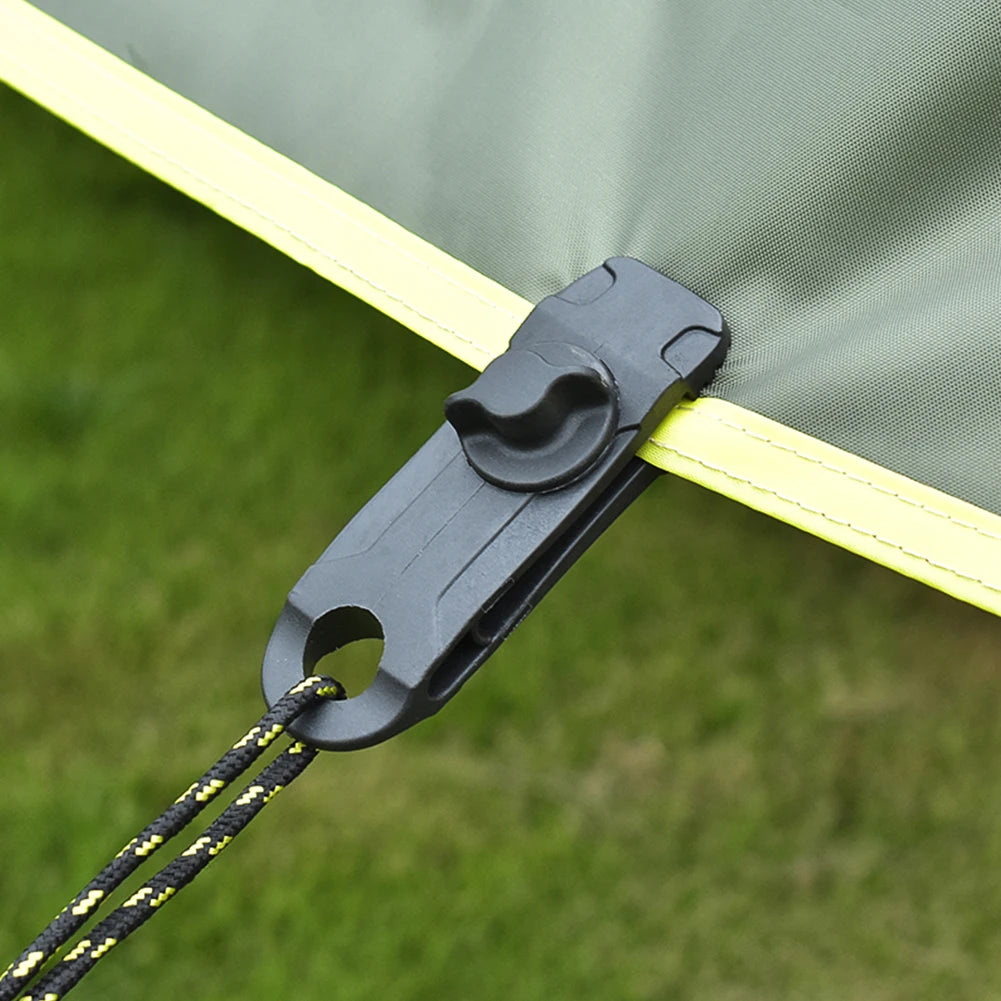 10/1PCS Tent Clip Tarpaulin Clamp Outdoor Camping Tarpaulin Holder Clip Wind Rope Clamps Awning Beach Hiking Camping Accessories