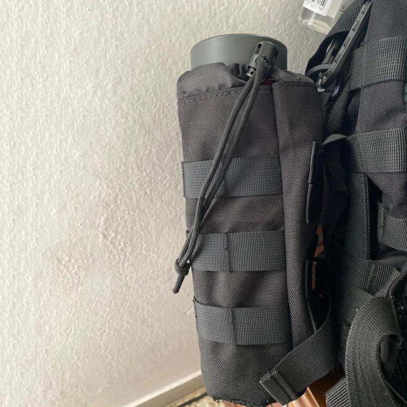 Outdoor Camping Hiking Hanging Water Bottle Bag With Mountaineering Backpack Water Cup Cover Portable Bottle Bags