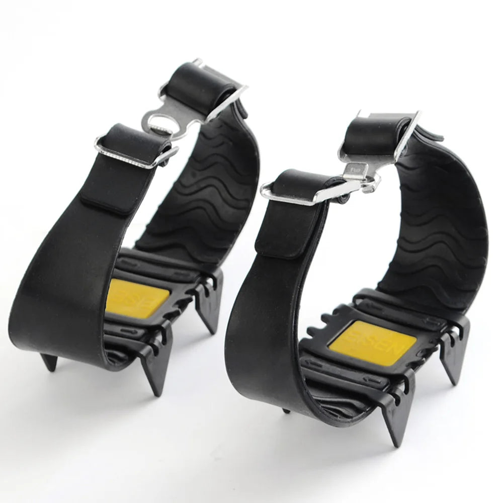 4-Teeth Outdoor Climbing Crampons | Anti-Slip Ice & Snow Spikes for Shoes | Winter Hiking, Skiing & Mountaineering Grippers