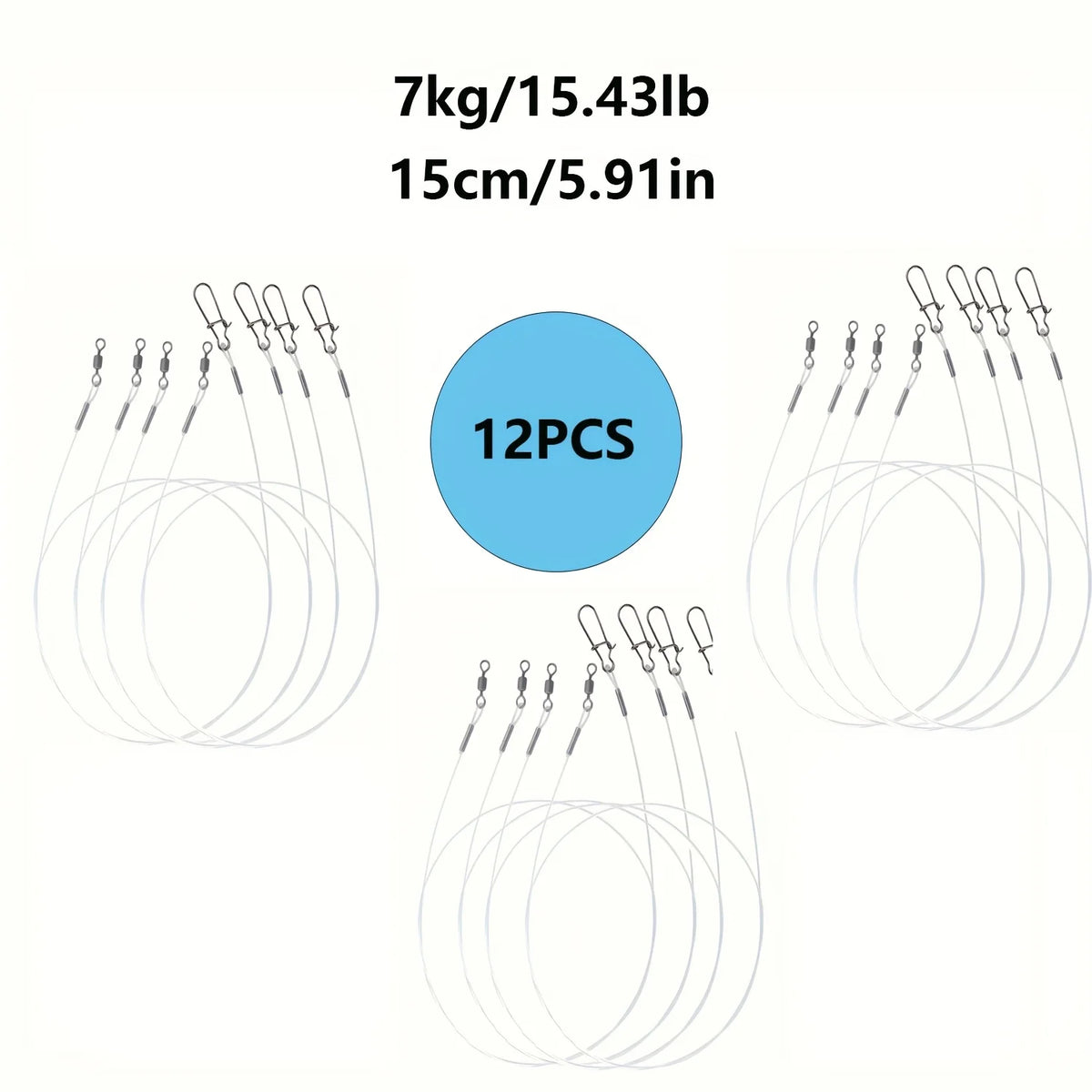 Fluorocarbon Leaders with Quick Lock (12 Pack)