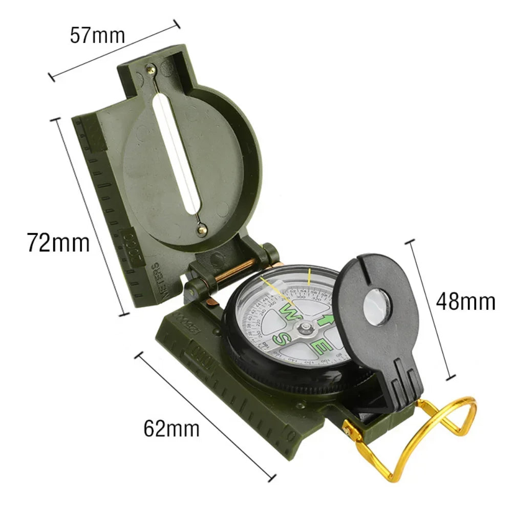 High Precision Military Compass – Waterproof, Metal Sight