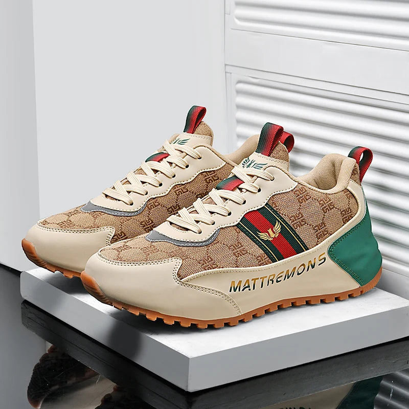 Men’s Luxury Walking Shoes – Thick Sole Casual Sneakers, Outdoor Sport Couple Footwear
