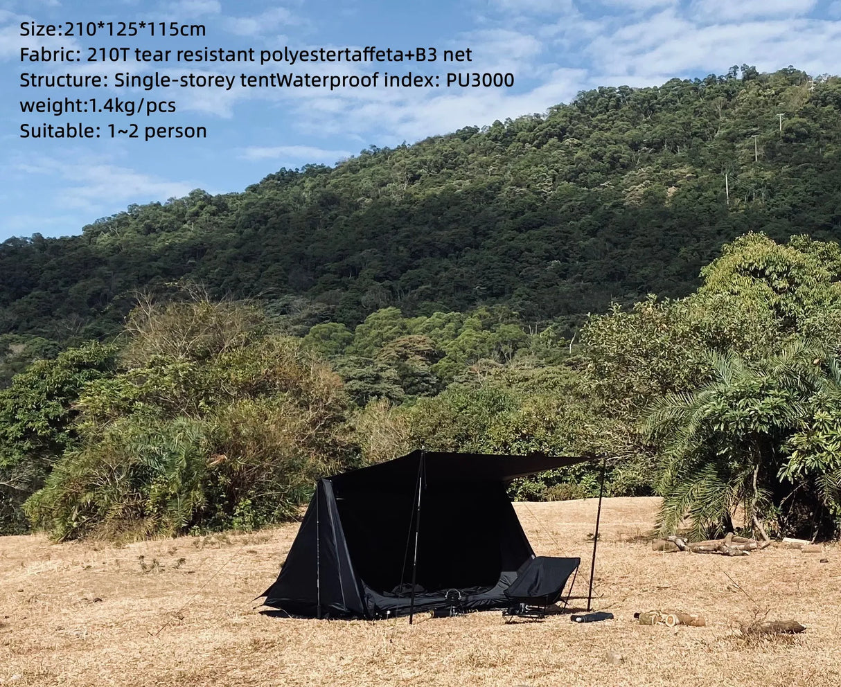 Ultralight Bushcraft Shelter,Brown,Army Green and Black, Backwoods Shelter