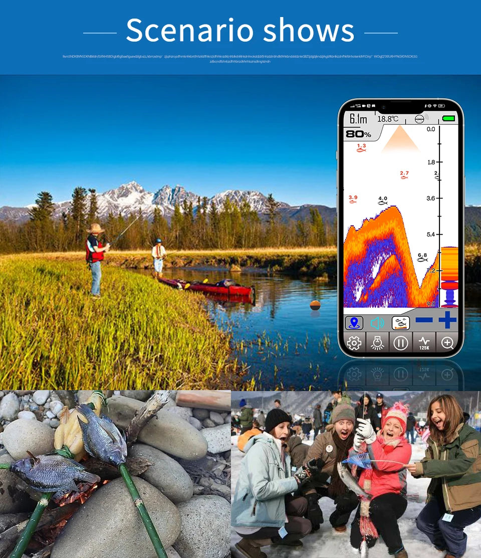 Erchang F68 WiFi Smart Fish Finder (App-Based Castable Sonar)