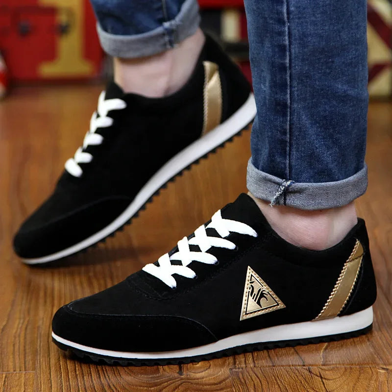 Men’s Lightweight Suede Sneakers – Casual Sports Running Shoes for Comfort & Style