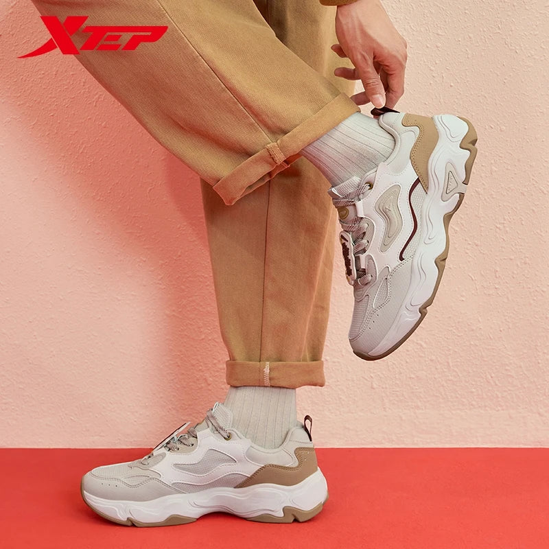 Xtep Star Trails 2.0 Men’s Casual Sneakers – Retro Thick Sole Low-Top Sports Shoes (2025 Collection)