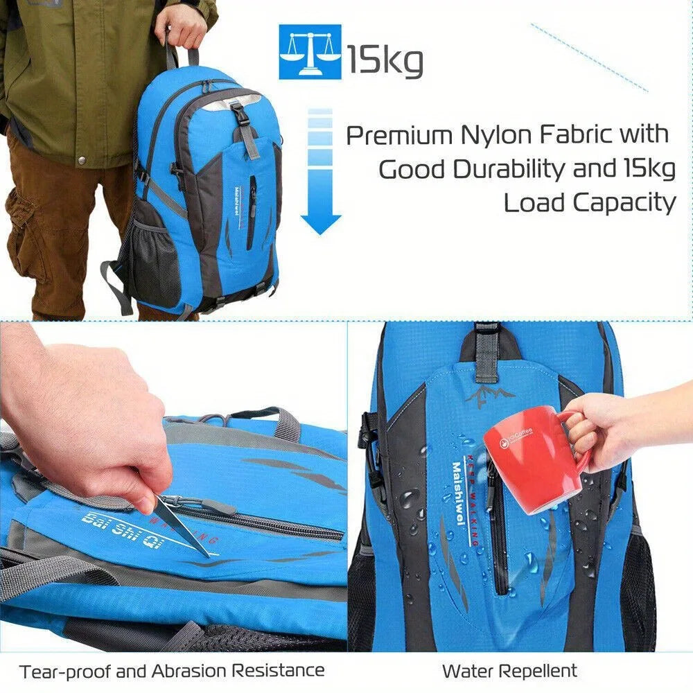Men’s Large Capacity Outdoor Backpack – Lightweight Waterproof Hiking & Travel Bag