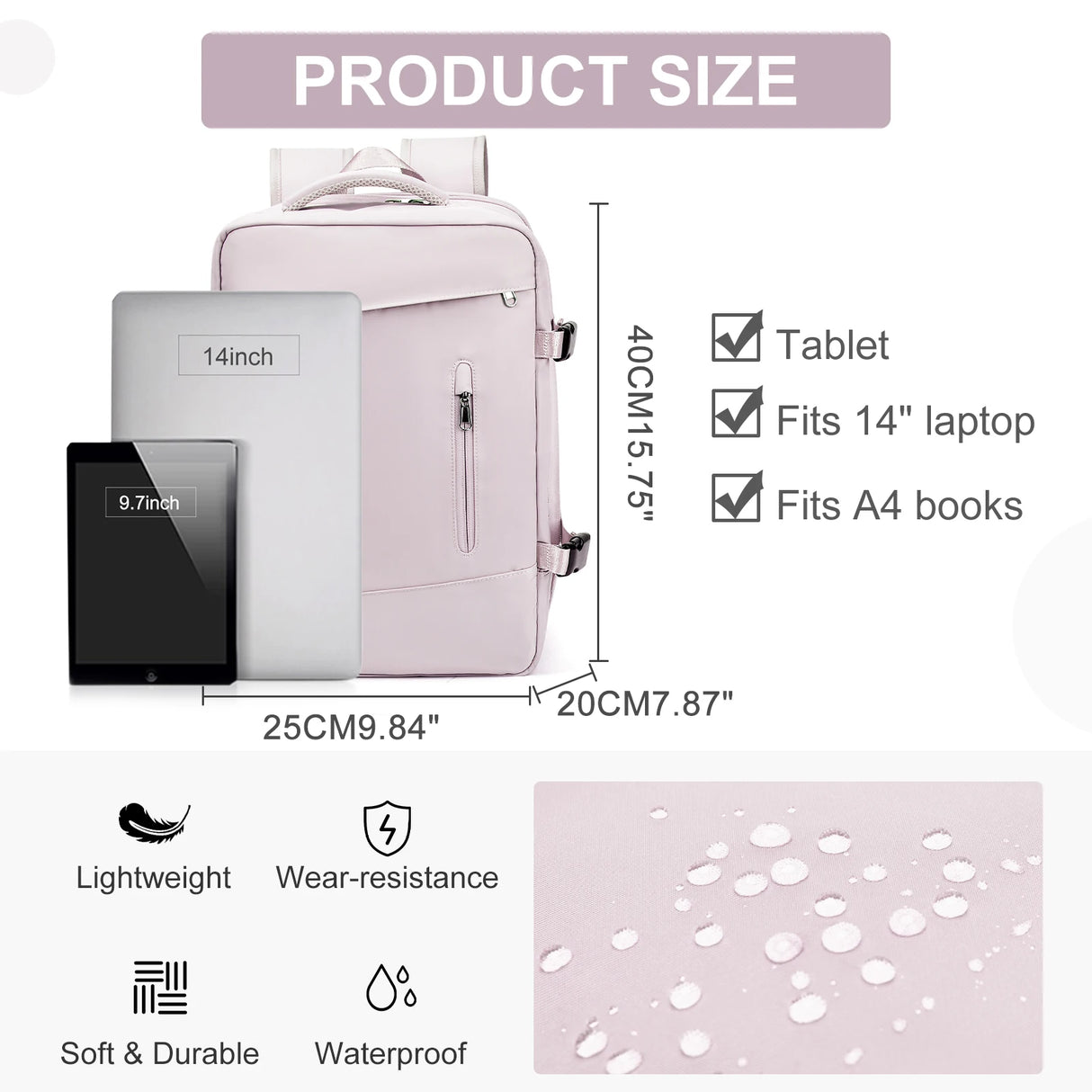 Women's Backpack Travel Suitcase Cabin Bag Aircraft Ryanair 40x20x25 Airplane Travel Bag Men Laotop Backpack Wizzair Carry On