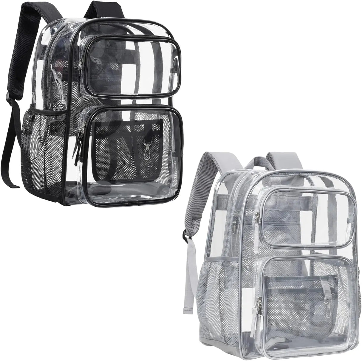 PACKISM Clear Backpack for School - 17 inch Large Heavy Duty Clear Bookbag, See Through PVC Backpacks (for age 12 above)