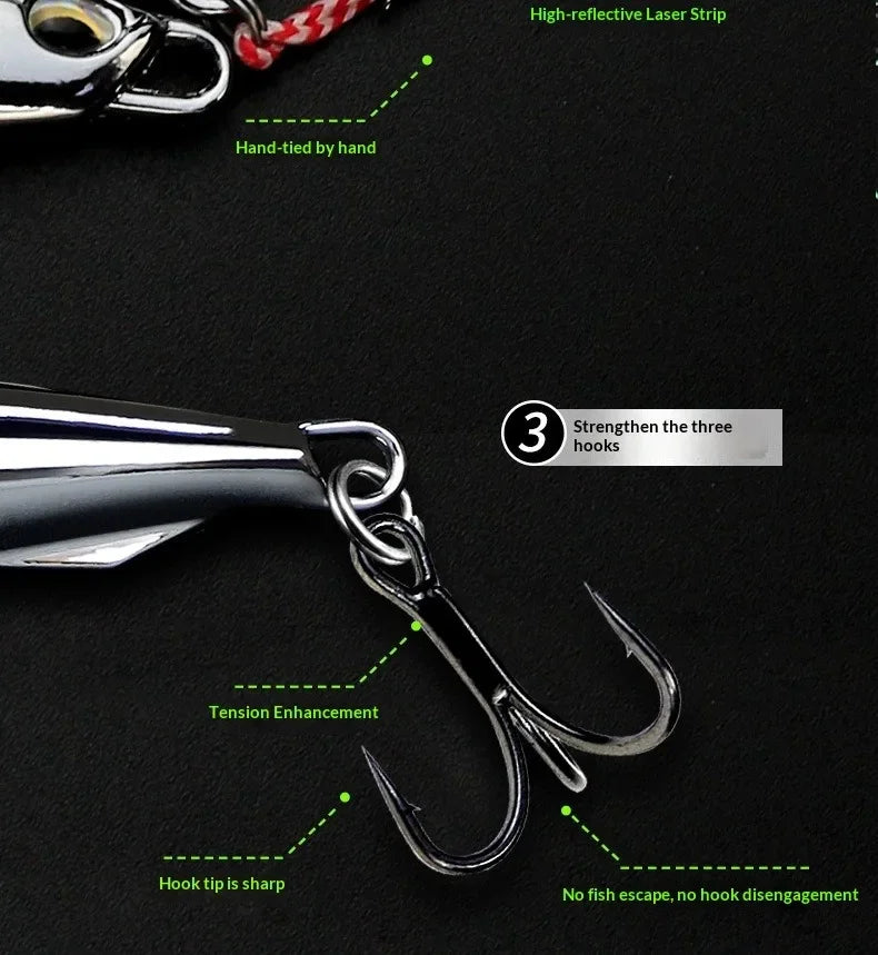 10Pcs Metal Casting Jig Spoon Lure Set 30g 40g With Hook Sea Bass Casting Jigging Artificial Bait, Mackerel