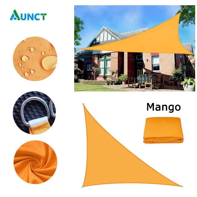 Waterproof Sun Shelter Triangle Sunshade Protection Outdoor Cover Garden Patio Pool Shade Sail Awning Camping Sun Shade 420D