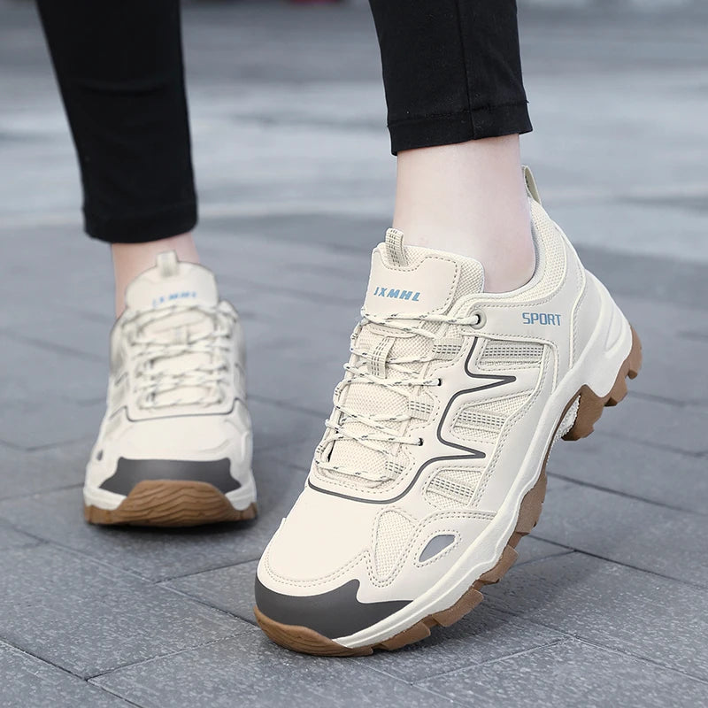 Men’s Durable Hiking Shoes – Outdoor Trekking Non-Slip Wear-Resistant Lace-Up Sneakers for Climbing, Hunting & Casual Use