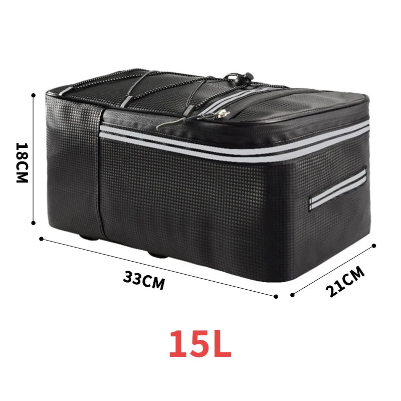 Waterproof Bike Rear Rack Bag – MTB Tail & Travel Luggage Bag