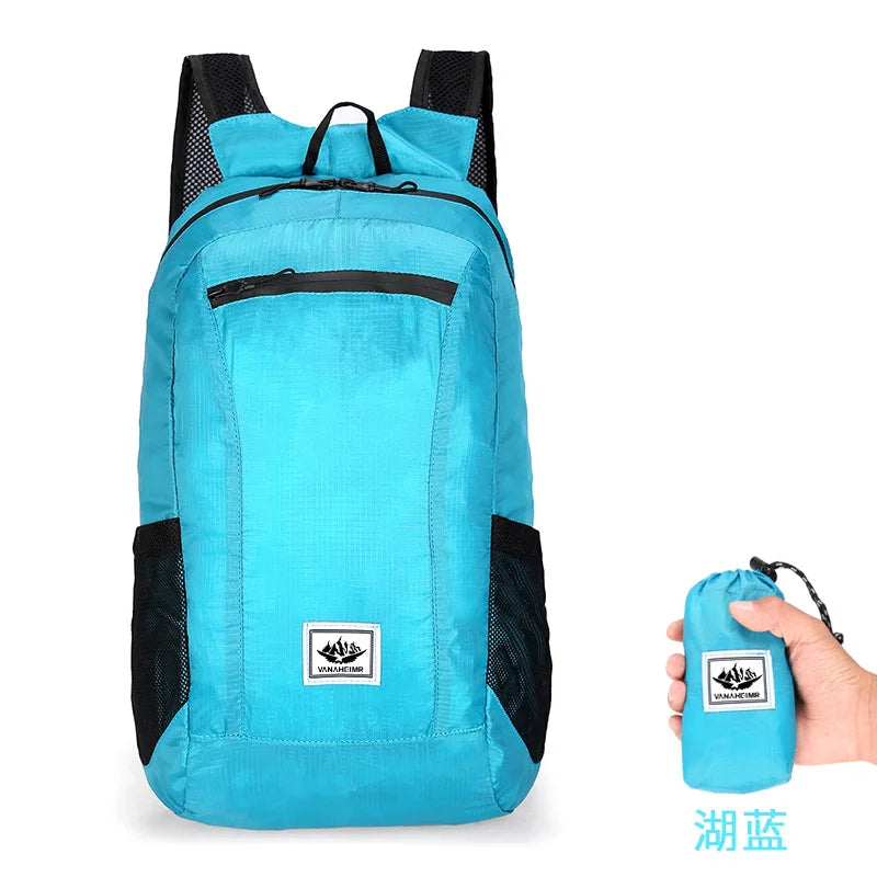 Portable Foldable Backpack Folding Mountaineering Bag Ultralight Outdoor Climbing Cycling Travel Knapsack Hiking Daypack 18L