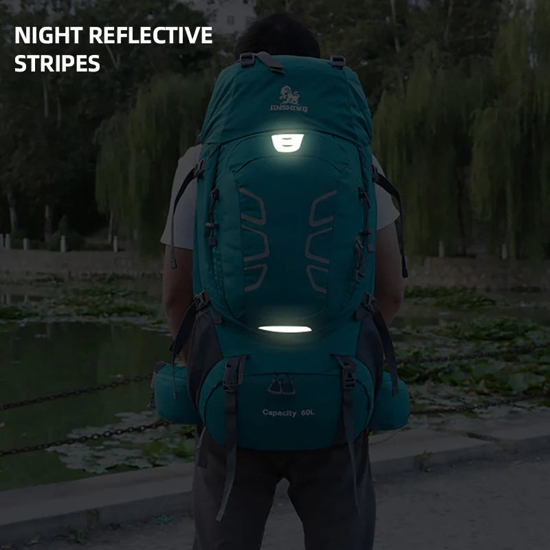 60L Mountaineering Backpack – Waterproof Hiking Camping Rucksack for Trekking, Travel & Climbing