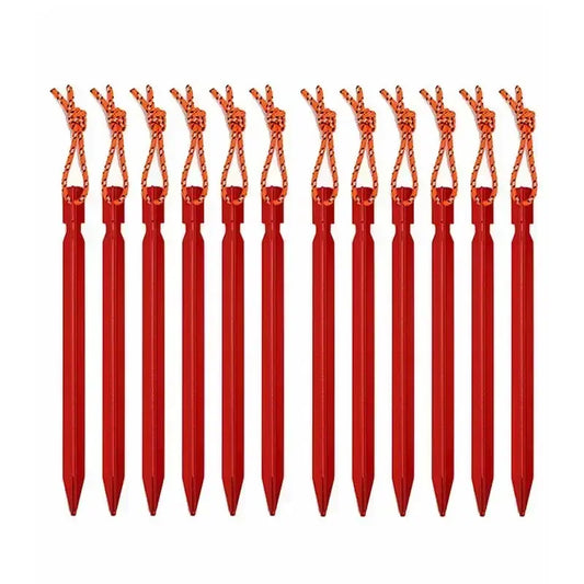 Aluminum Tent Pegs with Reflective Rope – 18cm, 5 or 10 Pack