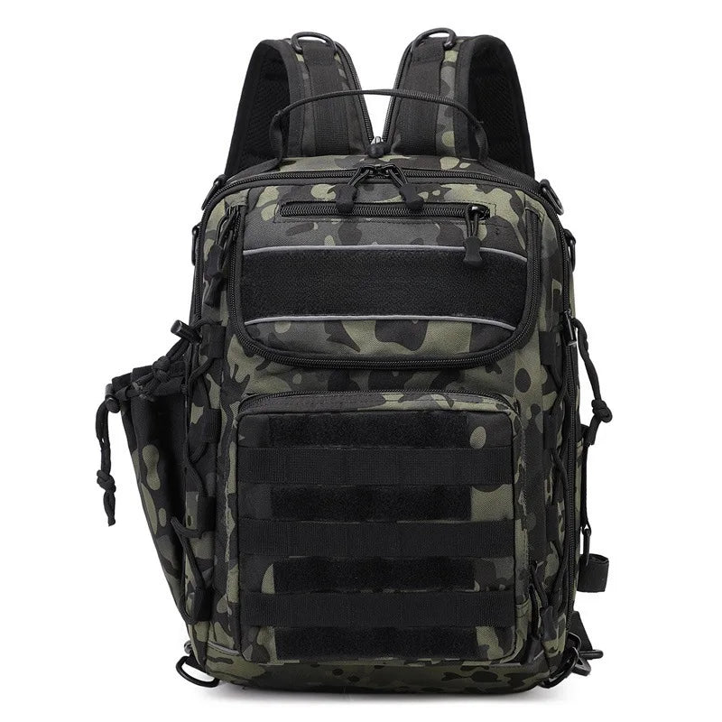 New outdoor mountaineering bag men's hiking large capacity backpack camouflage tactical bag multi-function sports bag backpack
