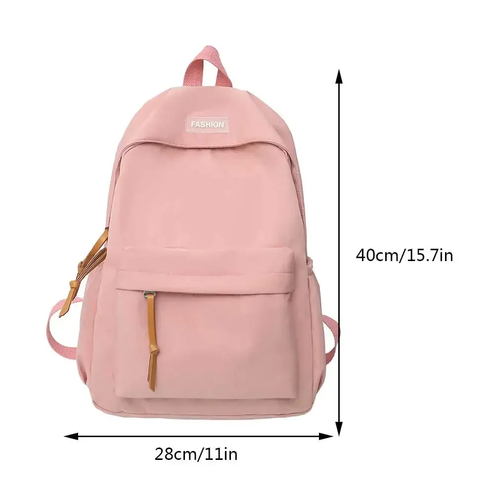 Large Capacity Women Backpack Travel Bags Casual Nylon Student School Bags Solid Color Fashion bags for women Girls Bookbags