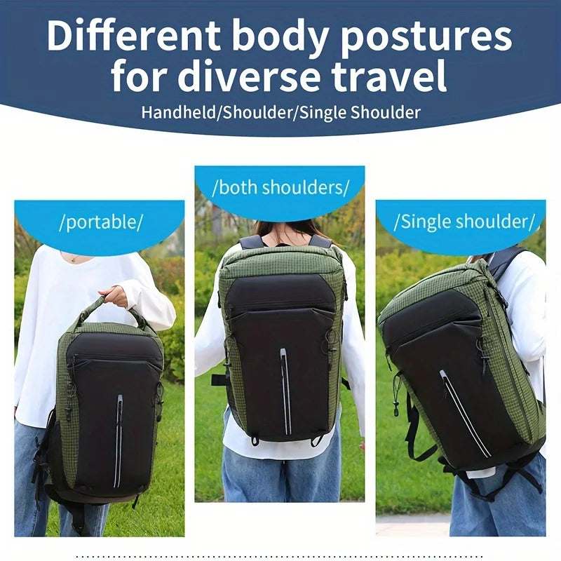 Outdoor Mountaineering Versatile Lightweight Backpack - Waterproof Nylon Expandable & Foldable bag for Hiking/Camping/Cycling