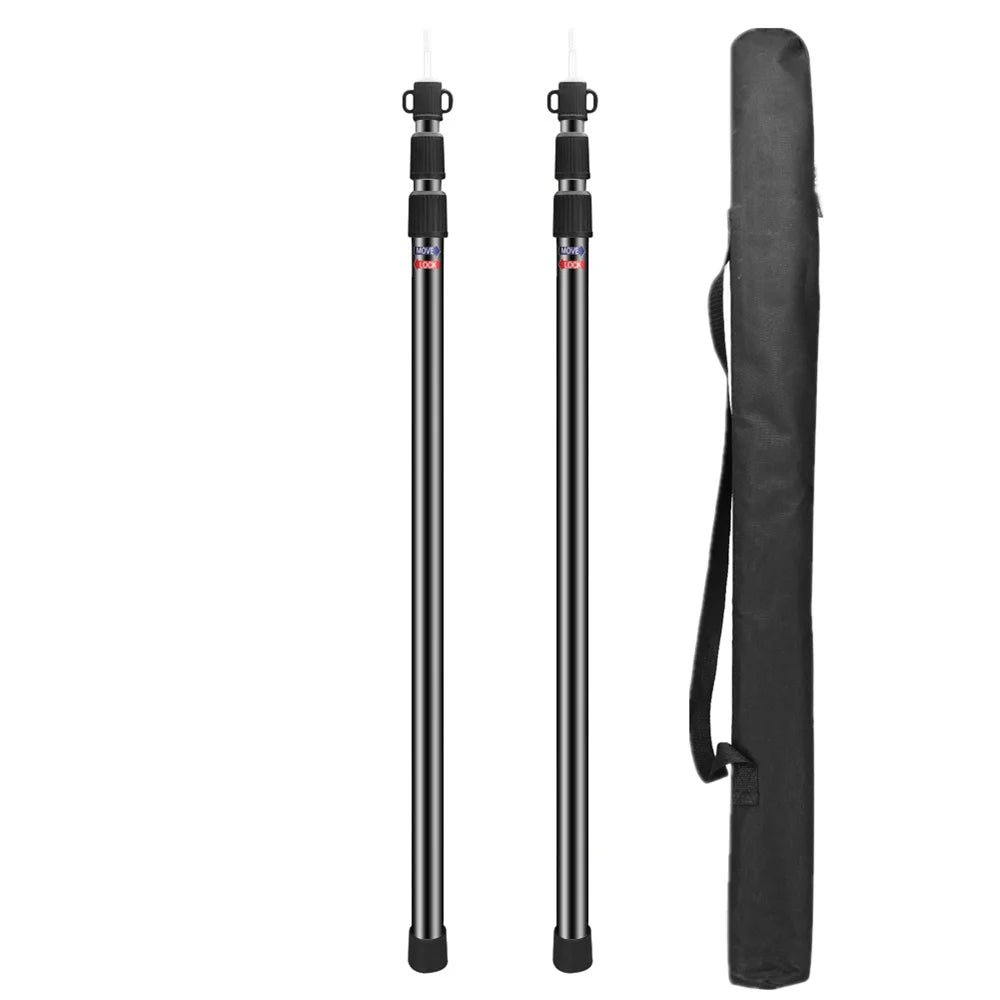 Adjustable Camping Tent Support Poles Beach Shelter Tarp Awning Rods Portable Lightweight Aluminum Alloy Accessories For Canopy