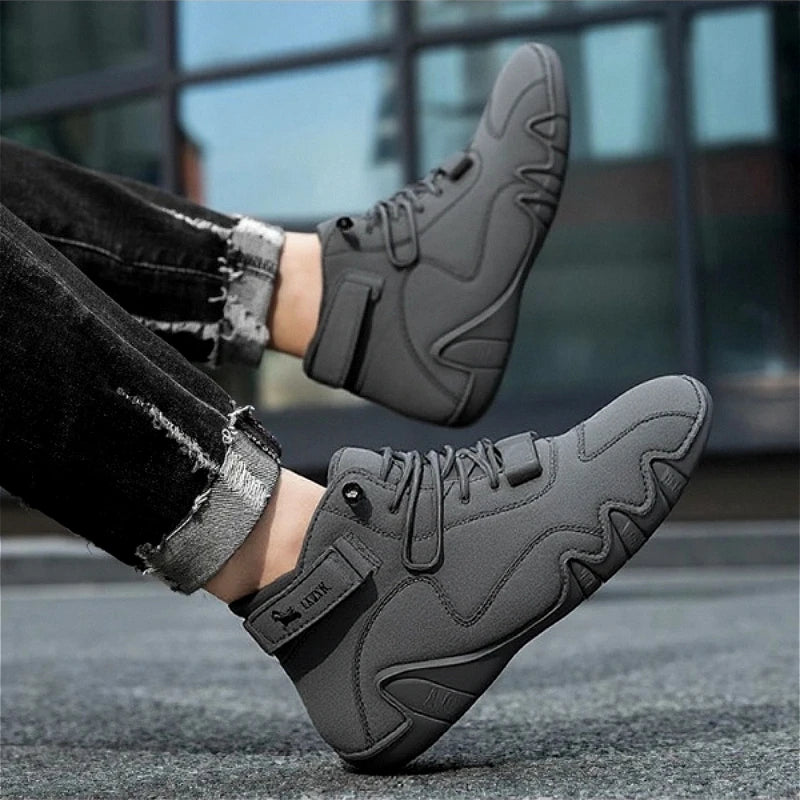Men’s Walking Shoes – Soft Comfortable Leather Sneakers for Travel, Street Fashion & Daily Wear