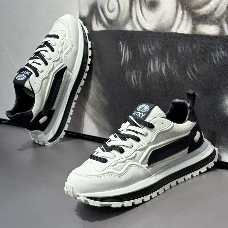 Men’s Platform Sneakers – Non-Slip Fashion Sports & Casual Shoes | Wear-Resistant Comfortable Loafers