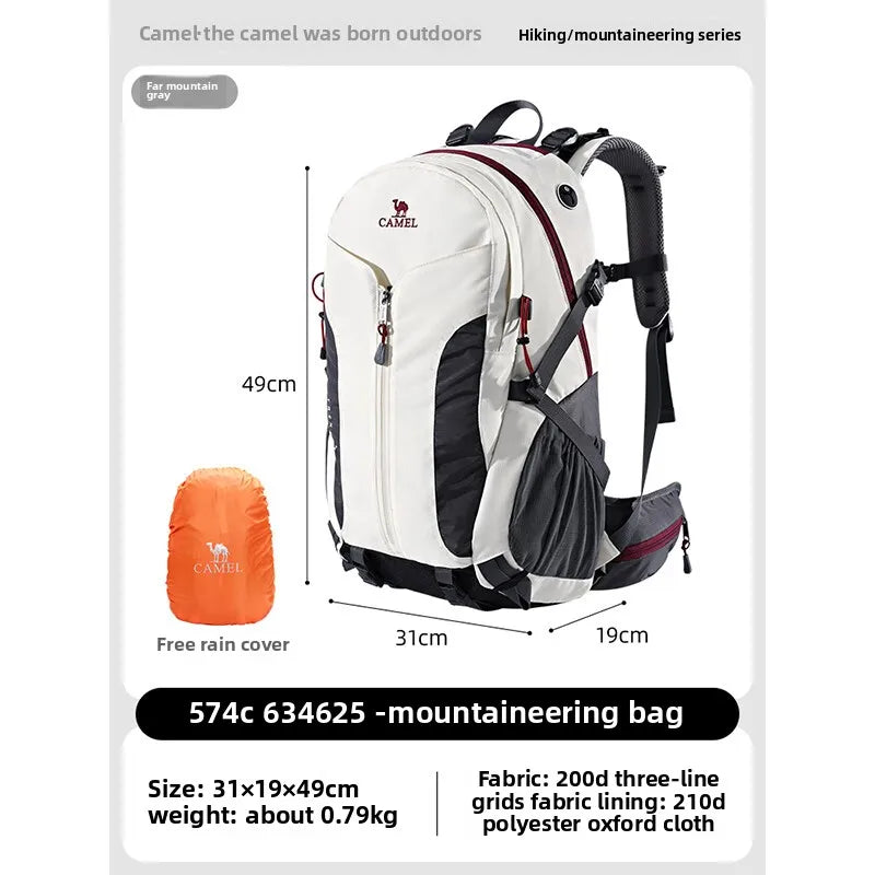 GOLDEN CAMEL Waterproof Mountaineering Bags Unisex Hiking Backpacks Travel Large Capacity Backpack Student Schoolbag Lightweight
