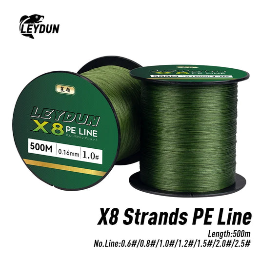 LEYDUN 8 Strand PE Braided Line 500m