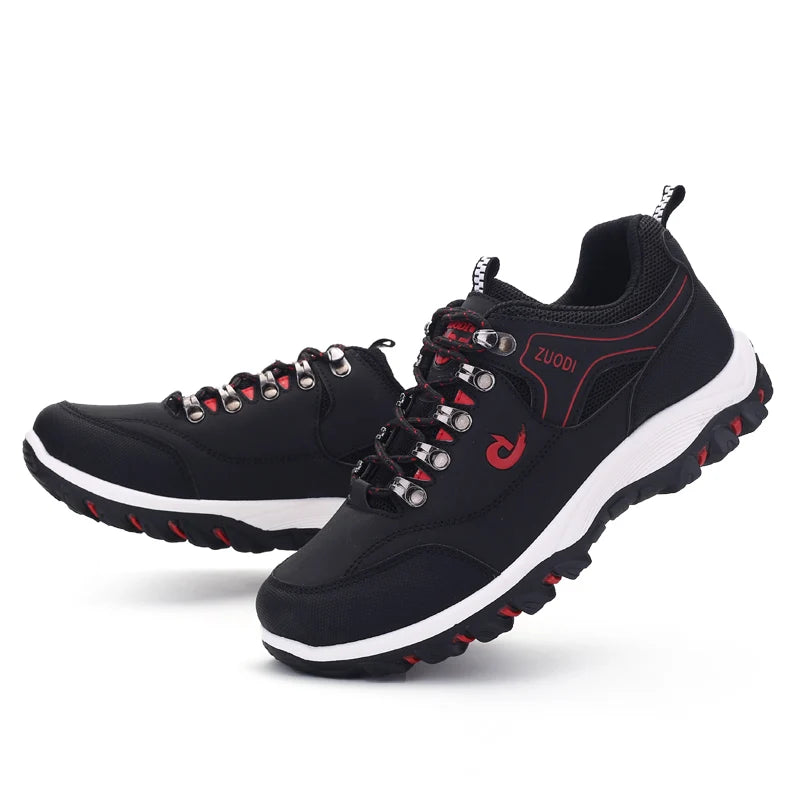 Men’s Leather Casual Shoes – Lightweight Walking & Tennis Sneakers for Spring, Autumn & Winter