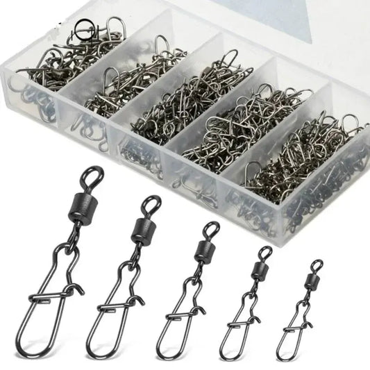 Stainless Rolling Swivels with Snap (50 Pack)