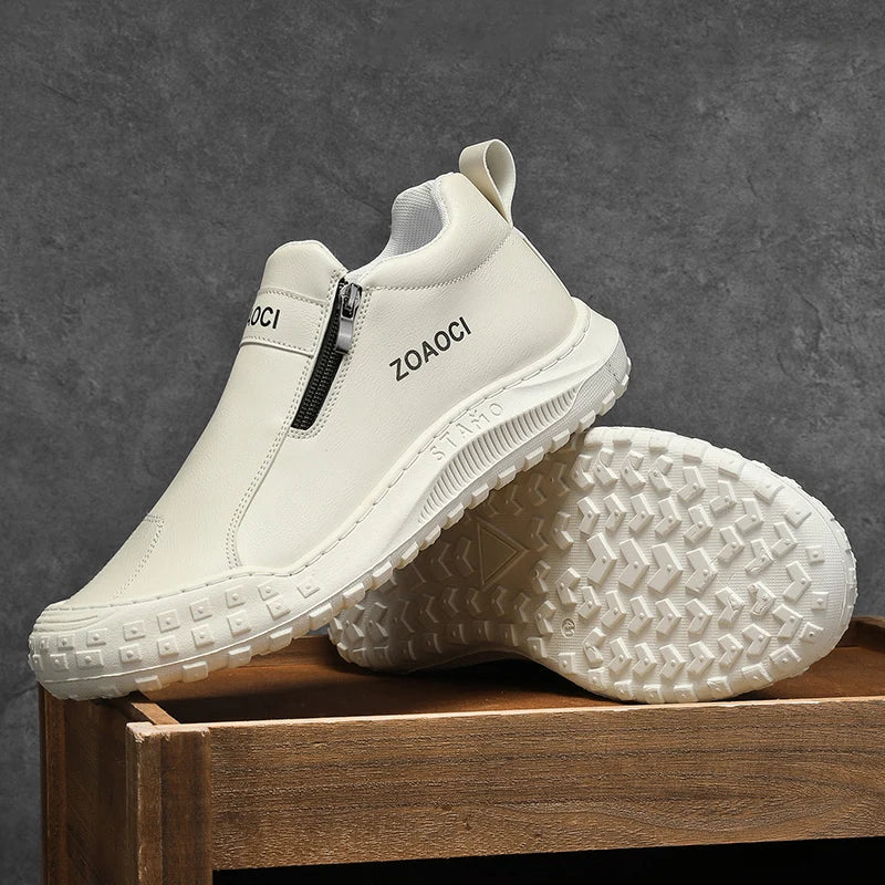 Men’s Summer Casual Work Shoes – Breathable Slip-On Sneakers with Anti-Pressure Sole & Wear-Resistant Design
