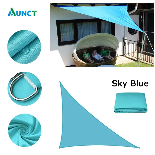 Waterproof Sun Shelter Triangle Sunshade Protection Outdoor Cover Garden Patio Pool Shade Sail Awning Camping Sun Shade 420D