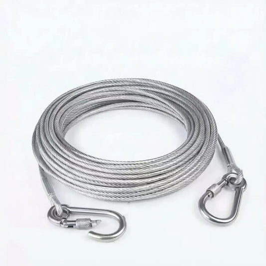 3m-15m Stainless Steel Clothesline, Portable Windproof Indoor/Outdoor Clothes Drying Camping Supplies Clothes Line