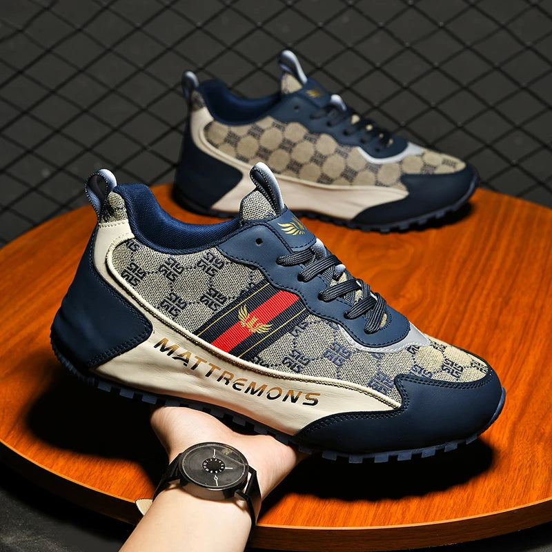 Men’s Luxury Walking Shoes – Thick Sole Casual Sneakers, Outdoor Sport Couple Footwear