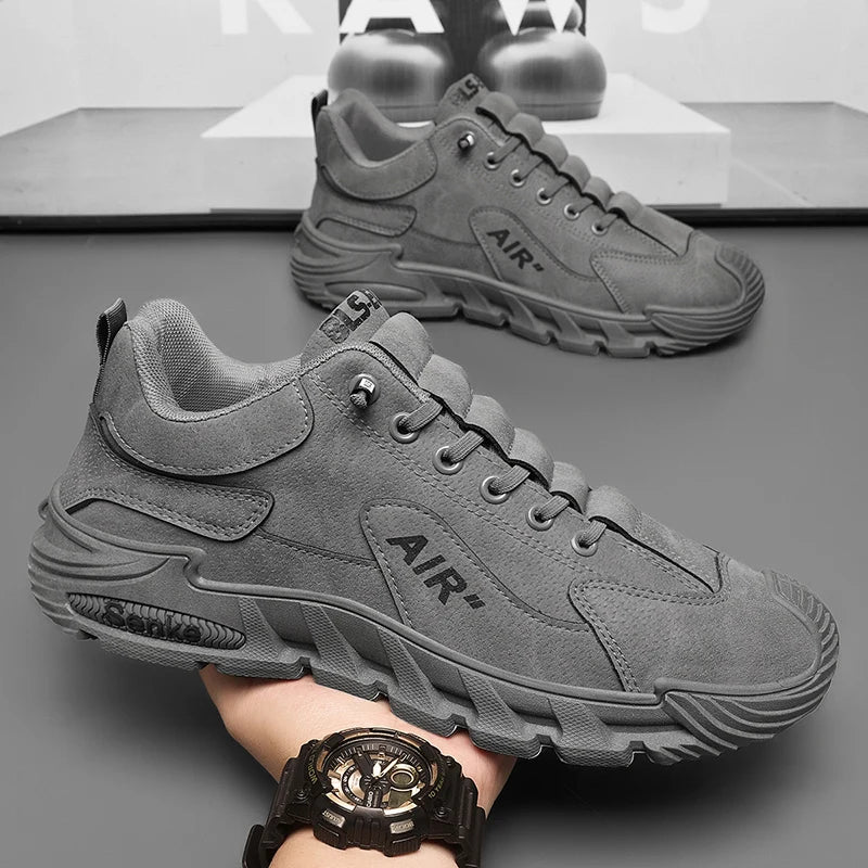 Men’s Work Shoes 2025 – Breathable Slip-On Safety Sneakers, Anti-Slip Wear-Resistant Casual Sports Shoes with Thick Sole