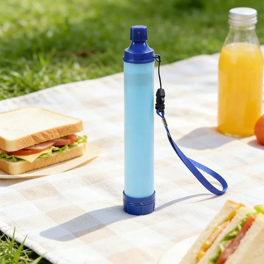 Portable Emergency Survival Water Filter Straw, Physical Purification Drinking Straw for Camping & Hiking