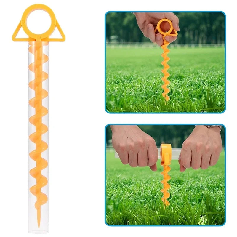 1 Pack Outdoor Camping Tent Nails Screw Anchor Climbing Tent Screw Claw Nail Tent Accessories Tent Hook